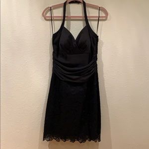 Jessica Simpson Black Lace Silk Dress